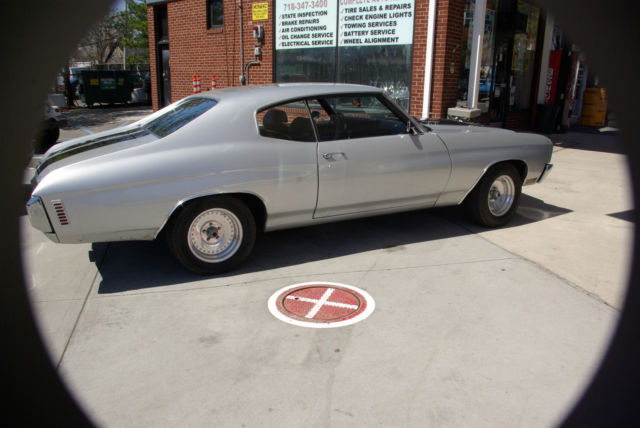 1970 Silver with Black Hood Panels Chevrolet Chevelle Sedan