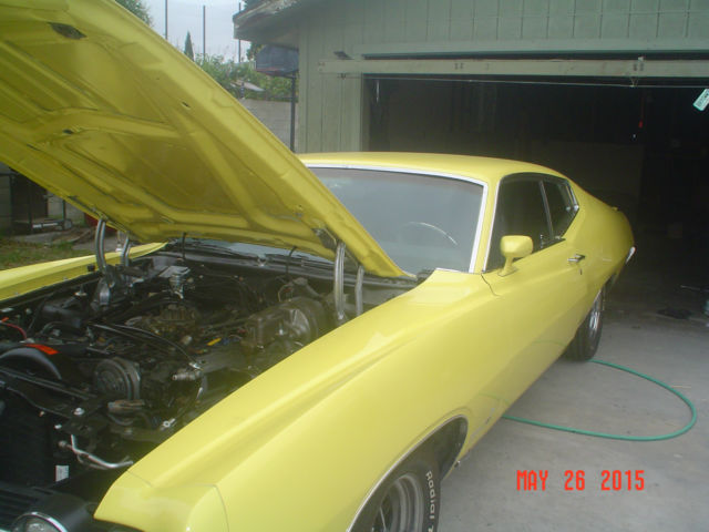 1970 Blue Ford Torino fast back