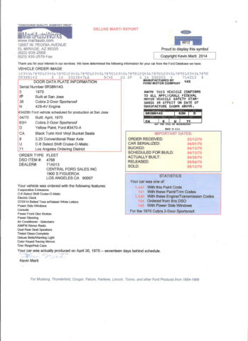 1970 Blue Ford Torino fast back