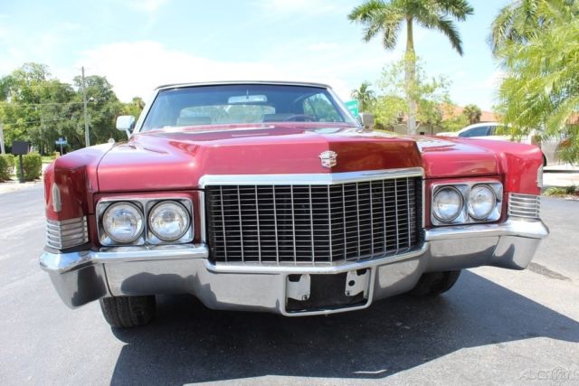 1970 Red Cadillac DeVille Convertible