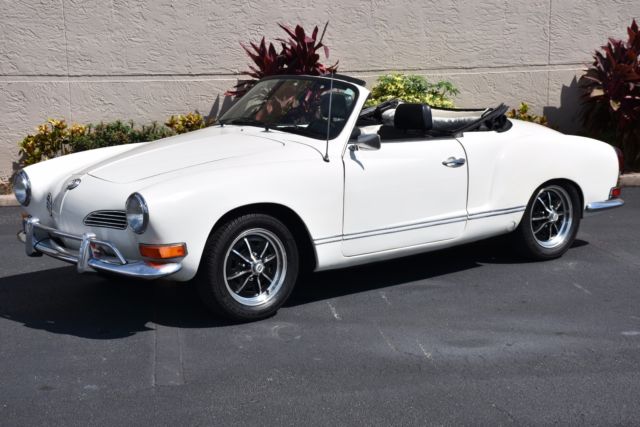 1970 White Volkswagen Karmann Ghia Convertible