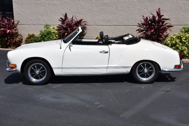 1970 White Volkswagen Karmann Ghia Convertible