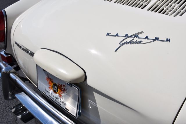 1970 White Volkswagen Karmann Ghia Convertible