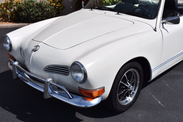 1970 White Volkswagen Karmann Ghia Convertible