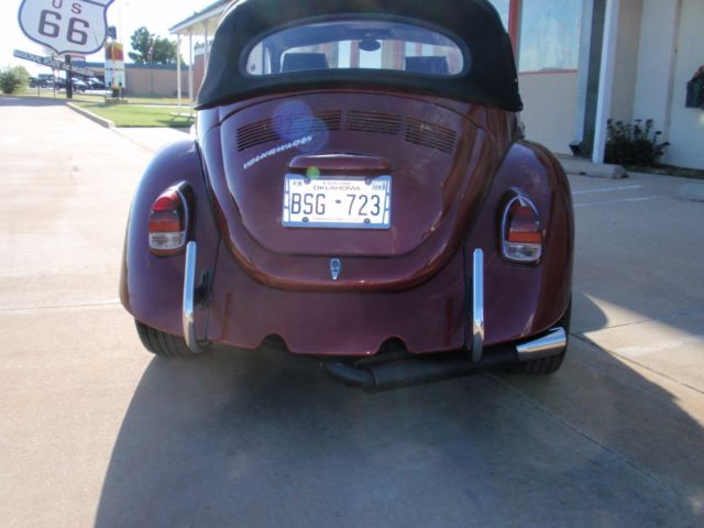 1970 Burgundy Volkswagen Beetle - Classic Convertible