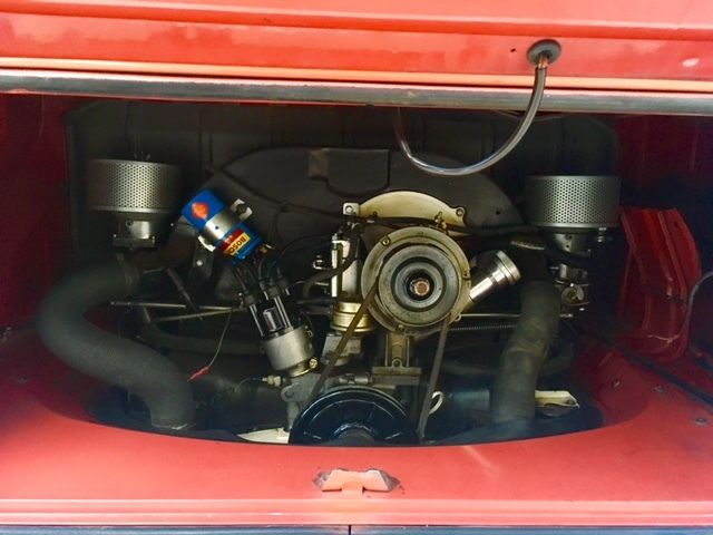 1970 Red Volkswagen Bus/Vanagon Van Camper