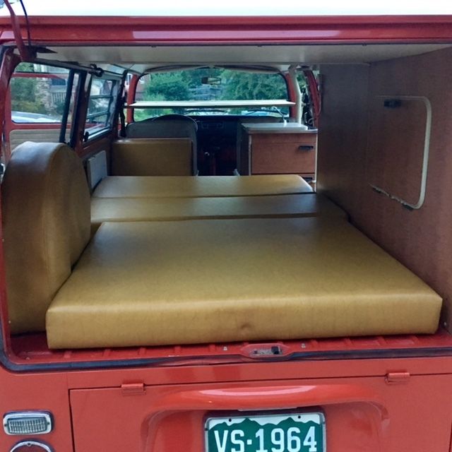 1970 Red Volkswagen Bus/Vanagon Van Camper