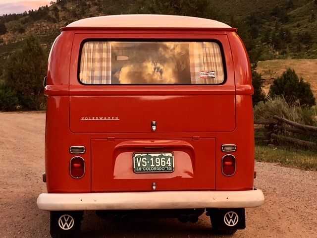1970 Red Volkswagen Bus/Vanagon Van Camper