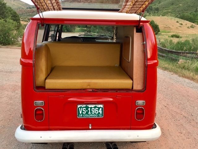 1970 Red Volkswagen Bus/Vanagon Van Camper
