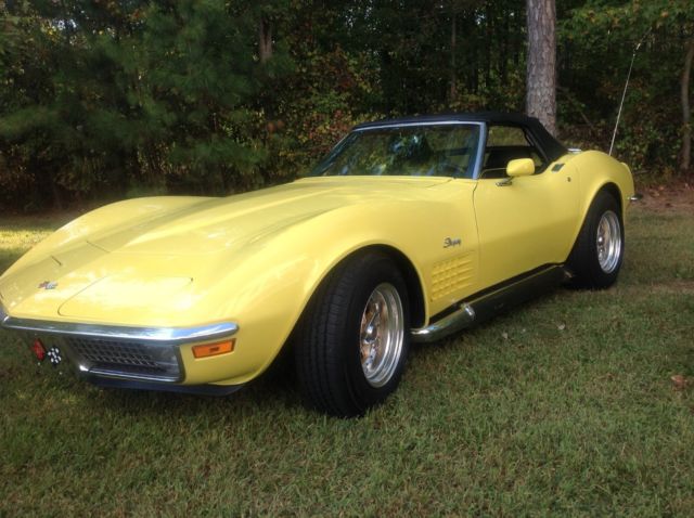 1970 Yellow Chevrolet Corvette Convertible