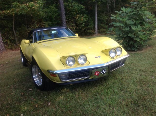 1970 Yellow Chevrolet Corvette Convertible