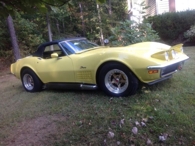 1970 Yellow Chevrolet Corvette Convertible