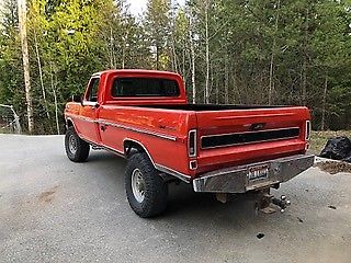 1971 Orange Ford F-250 Standard Cab Pickup