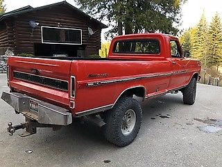1971 Orange Ford F-250 Standard Cab Pickup