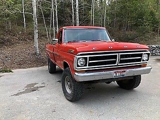 1971 Orange Ford F-250 Standard Cab Pickup