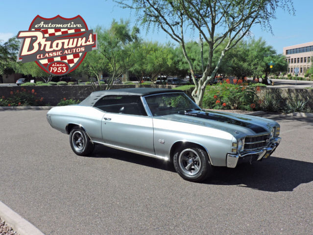 1971 Silver Chevrolet Chevelle Convertible