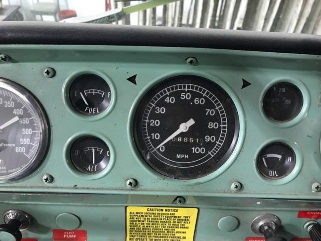 1971 Green Ford 4WD cabover fire truck