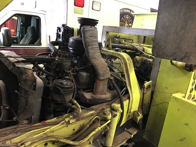 1971 Green Ford 4WD cabover fire truck