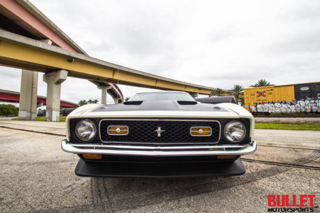 1971 white Ford Mustang coupe