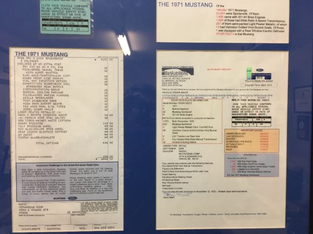 1971 Pewter Ford Mustang Sportsroof