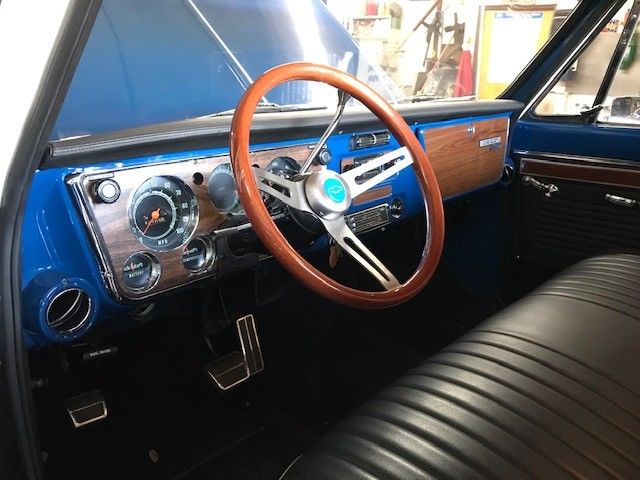 1971 blue and white Chevrolet C-10 Cab & Chassis