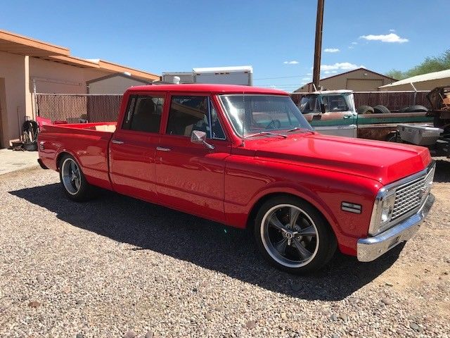 1971 Red Chevrolet C-10 Crew Cab Pickup
