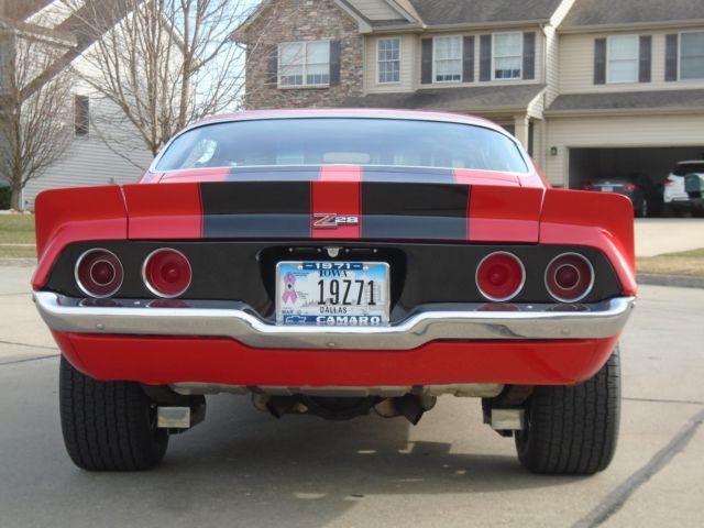 1971 Red with Black stripes Chevrolet Camaro Coupe
