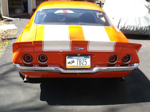 1971 Orange Chevrolet Z - 28 Coupe