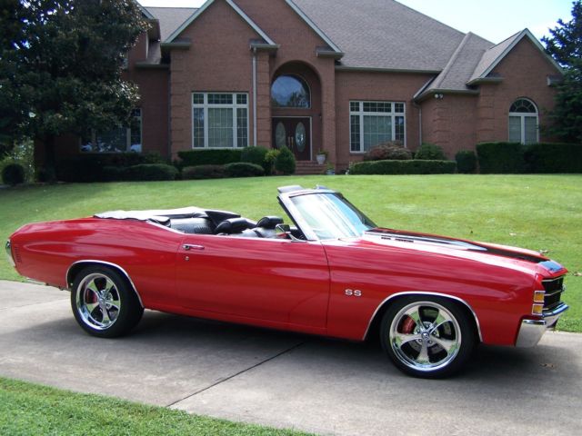 1971 Red Chevrolet Chevelle Convertible