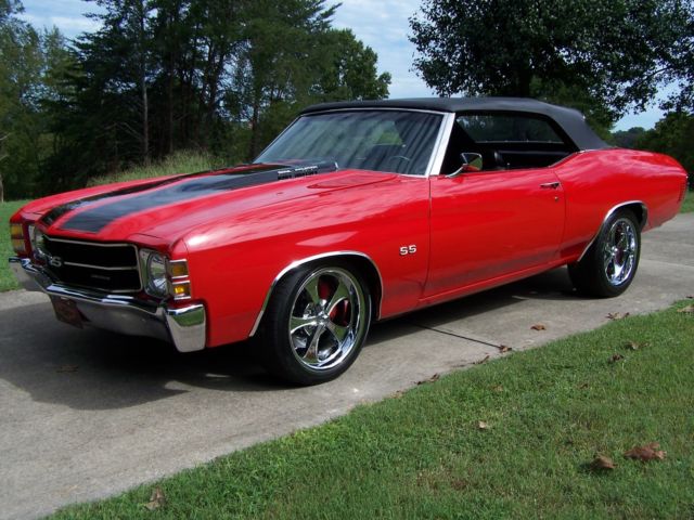 1971 Red Chevrolet Chevelle Convertible