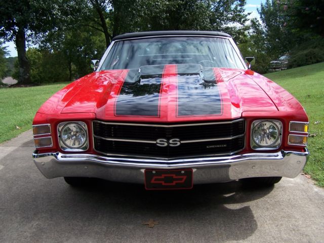 1971 Red Chevrolet Chevelle Convertible