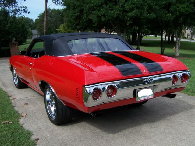 1971 Red Chevrolet Chevelle Convertible