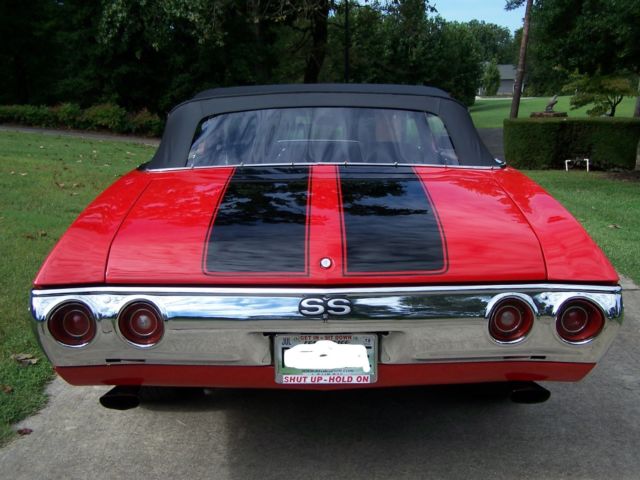 1971 Red Chevrolet Chevelle Convertible