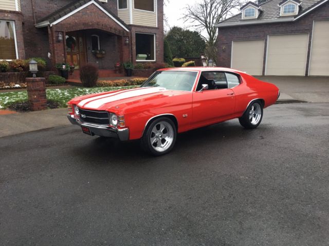 1971 Red Chevrolet Chevelle Coupe