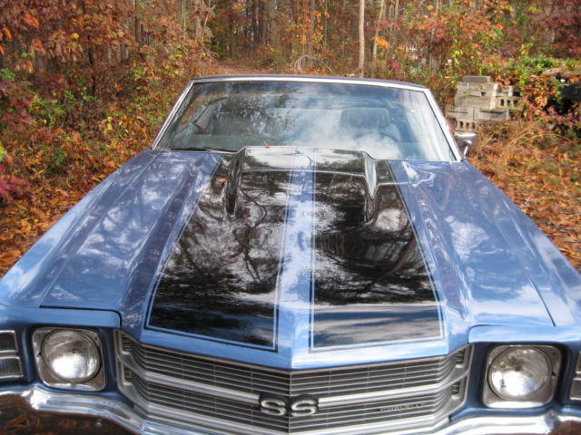 1971 Blue Chevrolet Chevelle Convertible