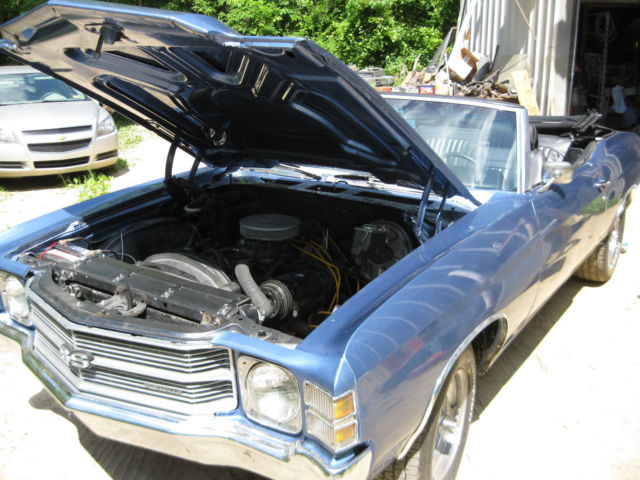 1971 Blue Chevrolet Chevelle Convertible