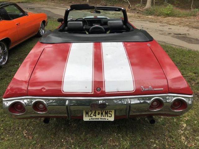 1971 Red Chevrolet Chevelle Convertible
