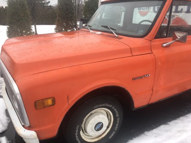 1971 ORANGE Chevrolet C10 Pickup