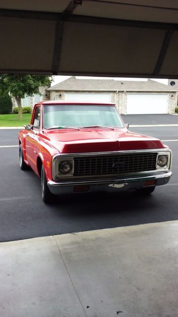 1971 Red Chevrolet C-10 Standard Cab Pickup