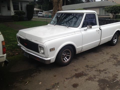 1971 White Chevrolet C-10 Pick up