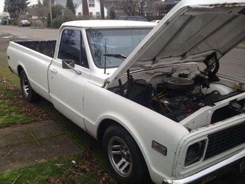 1971 White Chevrolet C-10 Pick up