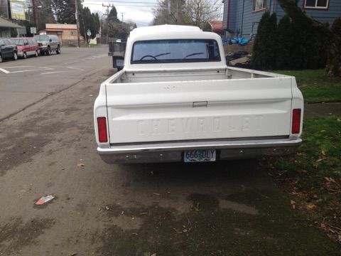 1971 White Chevrolet C-10 Pick up