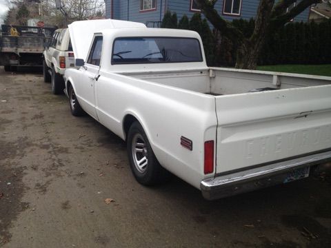 1971 White Chevrolet C-10 Pick up