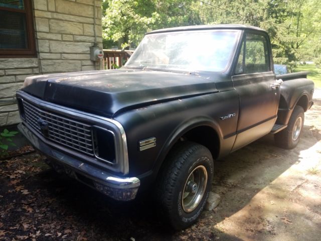 1971 Black Chevrolet C-10 Step Side