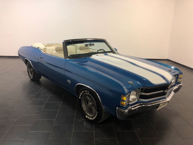 1971 Blue Chevrolet Chevelle Convertible
