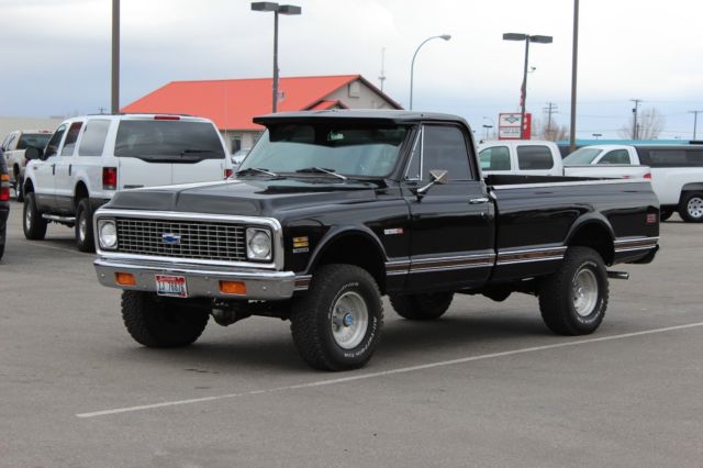 1971 Black Chevrolet Cheyenne Extended Cab Pickup