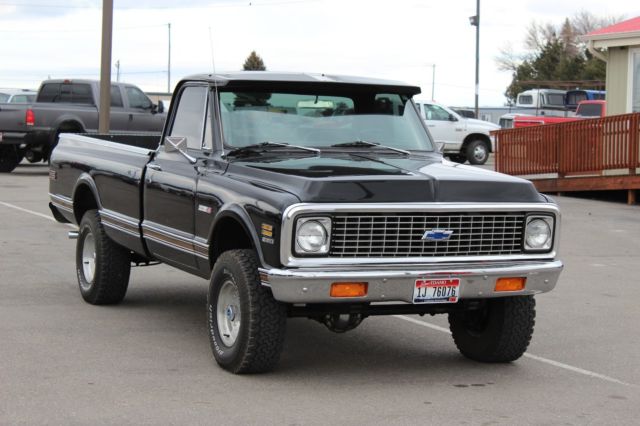 1971 Black Chevrolet Cheyenne Extended Cab Pickup