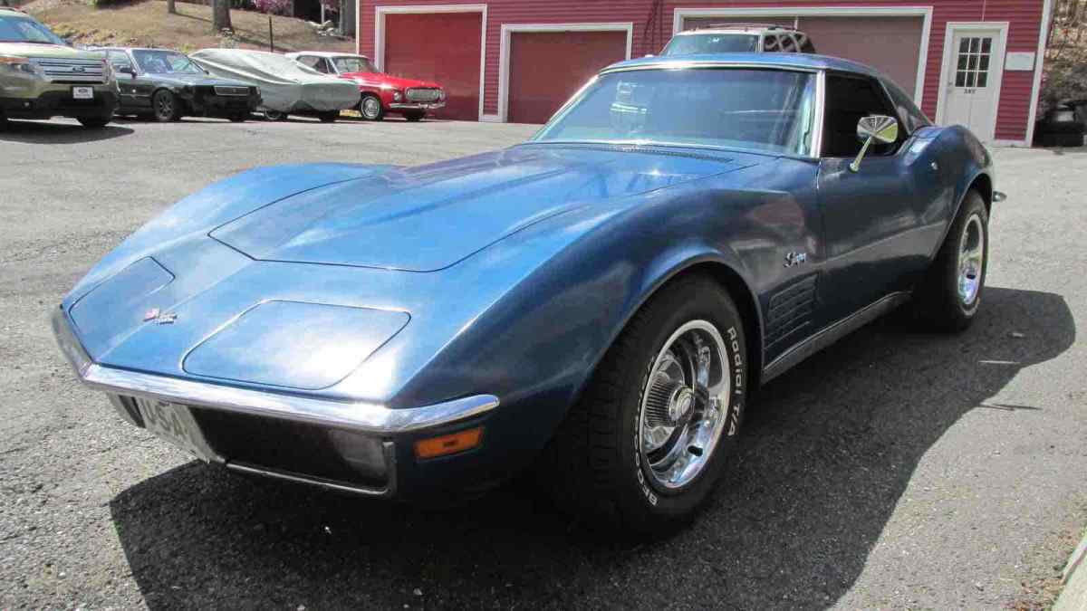 1971 Blue Chevrolet Corvette Convertible
