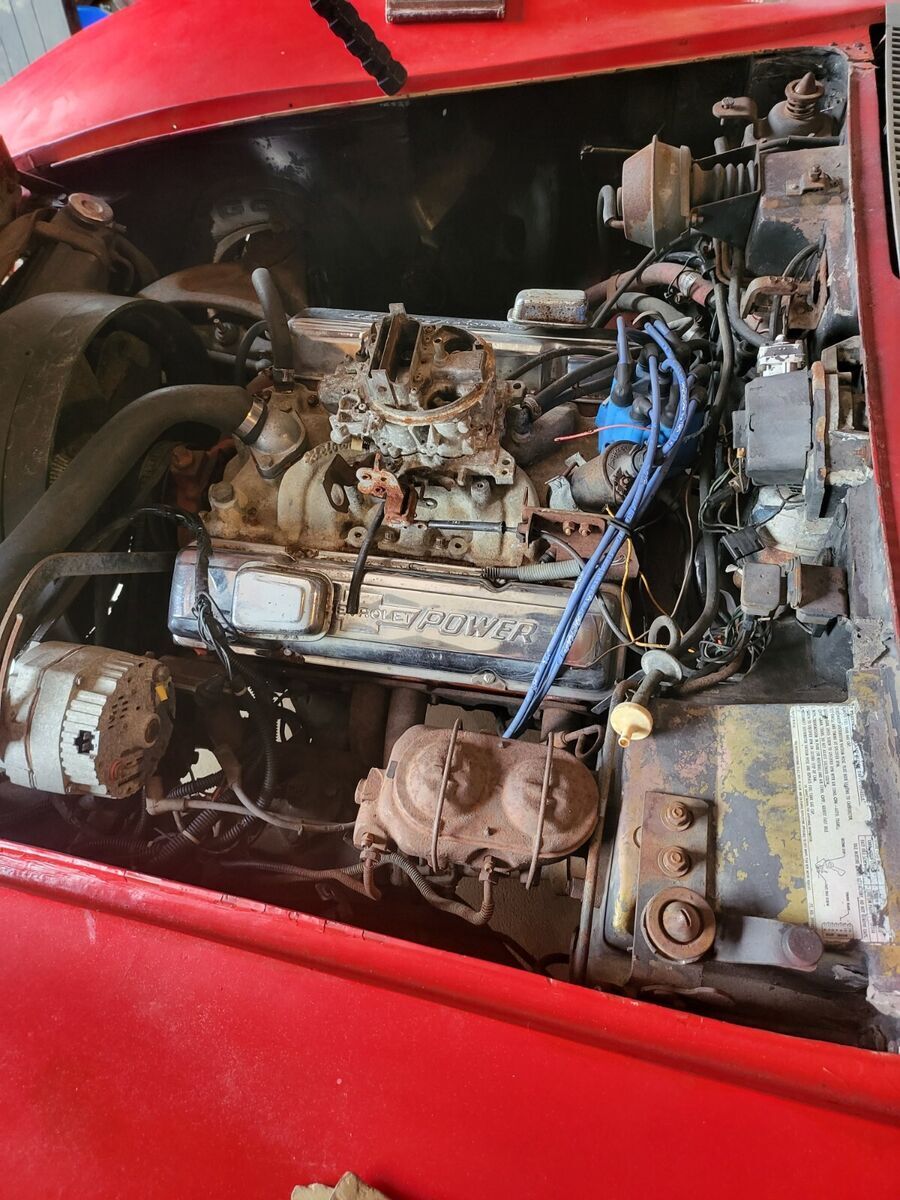 1971 Red Chevrolet Corvette Convertible