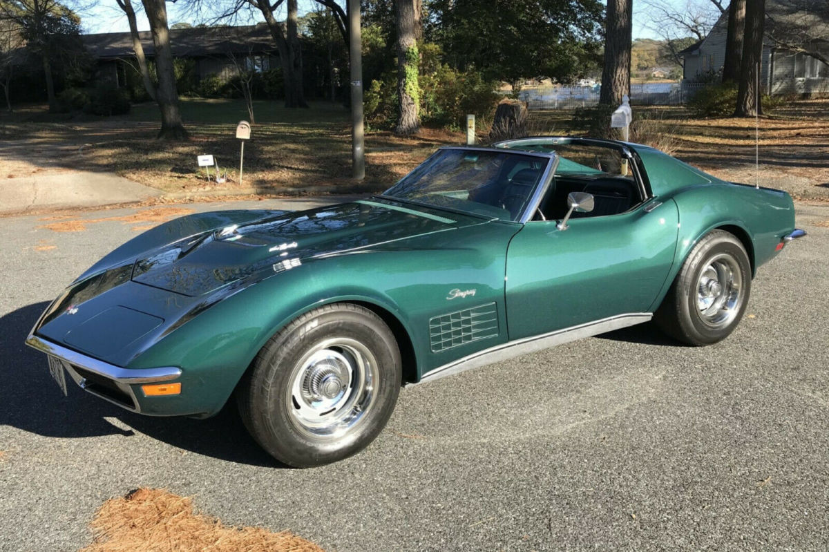 1971 Green Chevrolet Corvette Convertible